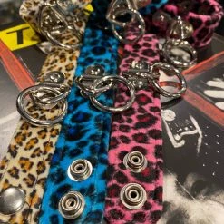 Funk Plus Accessories Blue Leopard Bondage Ring Wristband