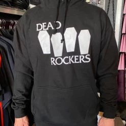 Band Merchandise Dead Rockers Coffin Logo Hoodie Guys