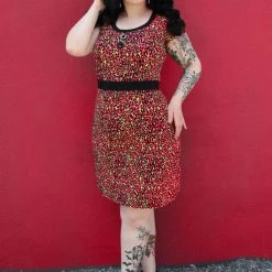 Sourpuss Hot Pink Leopard Print Beki Dress Gals