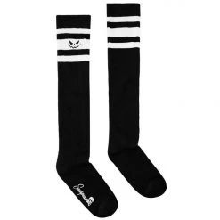 Sourpuss Pumpkin Knee Socks White/Black Gals