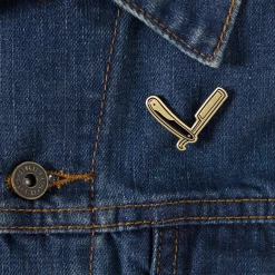 Kustom Kreeps Straight Razor Enamel Pin Patches