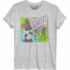 Band Merchandise Neon Bowie Rolled Sleeve Boyfriend Tee Gals