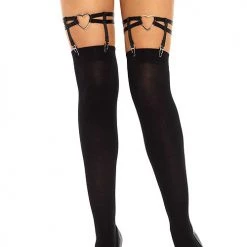 Leg Avenue Heart Thigh High Garter Belt Gals