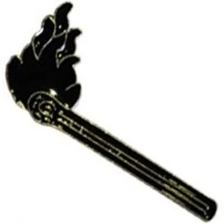 Other Black Flame Match Lapel Pin