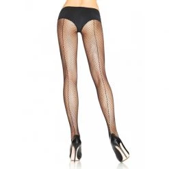 Leg Avenue Black Backseam Fishnet Pantyhose