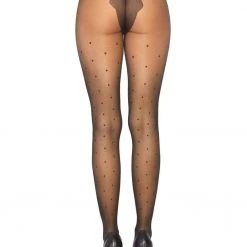 Leg Avenue Gals Sheer Polka Dot Pantyhose