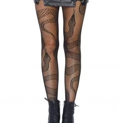 Leg Avenue Sizzlin' Snake Fishnet Tights Gals