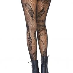 Leg Avenue Sizzlin' Snake Fishnet Tights Gals