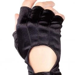 Leg Avenue Fingerless Motorcycle Gloves With Velcro Strap