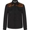 Banned Apparel Leopard Should Long Sleeve Button Up Shirt
