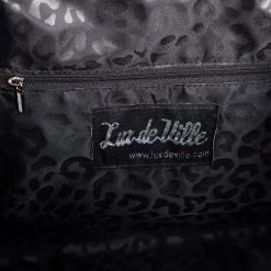 Lux De Ville Accessories Black & Leopard Large Valentine Tote