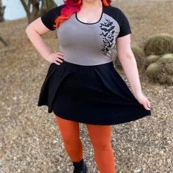 Sourpuss Nokturnal Bats Raglan Skater Dress Gals