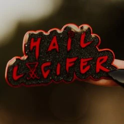 The Pretty Cult Hail Lucifer Enamel Pin Patches