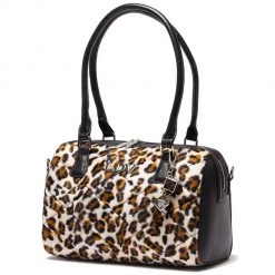 Lux De Ville Accessories Black & Leopard Large Valentine Tote