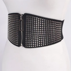 Other Hella Studded High Waisted Belt