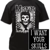 Band Merchandise Guys Misfits I Want Your Skull Band Shirt