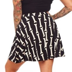 Sourpuss Miss Bones Skater Skirt Gals