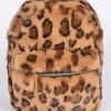 DeadRockers Gals All The Fun Fuzzy Leopard Back Pack
