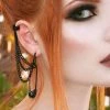 KillStar Noir Black Safety Pin Earrings