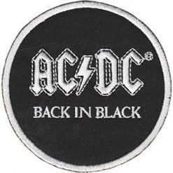 Band Merchandise Patches AC/DC Back In Black Round Patch
