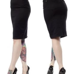 Sourpuss Black Pocket Pencil Skirt - ON SALE! Gals