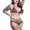 Sourpuss Hot Pink Leopard Print String Bikini (Only MEDIUM Left!)