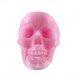 Sourpuss Pink Skull Candle