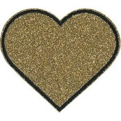 Other Gold Glitter Heart Patch Patches