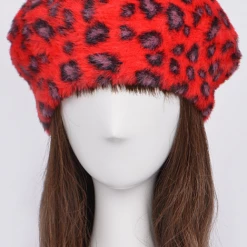 DeadRockers Red Leopard Beret Gals