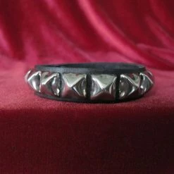 Ape Leather Accessories Single Row Pyramid Stud Wristband