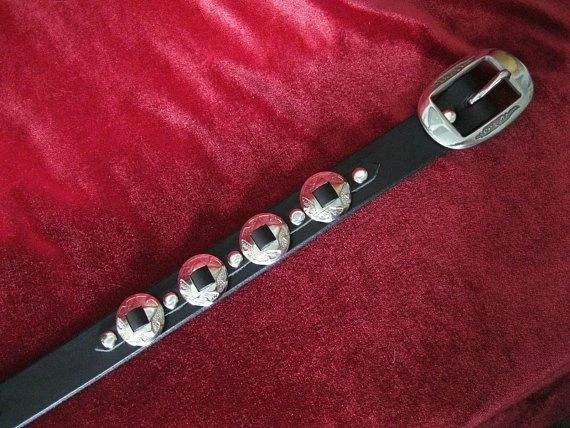 Ape Leather Accessories Leather Concho Belt 4 Ape Leather Accessories Leather Concho Belt