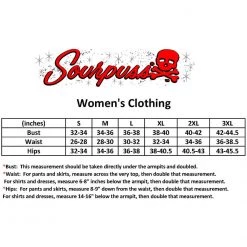 Sourpuss Gals Black 5 Pocket Skirt (Only Large Or XXXL Left!)