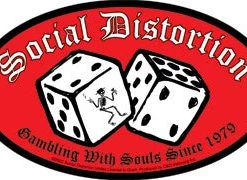 Band Merchandise Social Distortion Dice Sticker Stickers