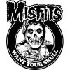 Band Merchandise Stickers Misfits I Want Your Skull Sticker