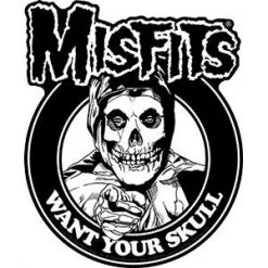 Band Merchandise Stickers Misfits I Want Your Skull Sticker