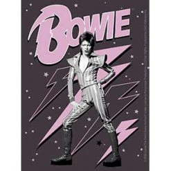 Band Merchandise Stickers David Bowie Pink Bolts Sticker