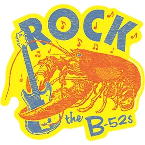 Band Merchandise The B-52's Rock Lobster Sticker Stickers 3 Band Merchandise The B-52's Rock Lobster Sticker Stickers