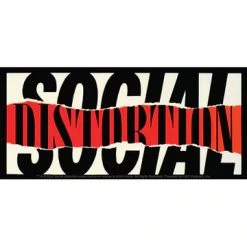 Band Merchandise Stickers Social Distortion Ripped Logo Sticker