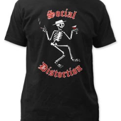 Band Merchandise Social Distortion Skeleton Band Shirt Guys