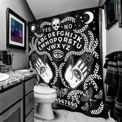 Too Fast Spirit Board Hands Shower Curtain Housewares
