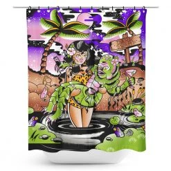 Sourpuss Housewares Swamp Monster Shower Curtain