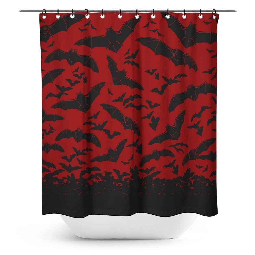 Sourpuss Spooksville Bats Shower Curtain 3 Sourpuss Spooksville Bats Shower Curtain