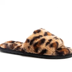 Other Fuzzy Babe Leopard Slides