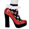 Too Fast Coffin Lace Trim Ankle Socks Gals