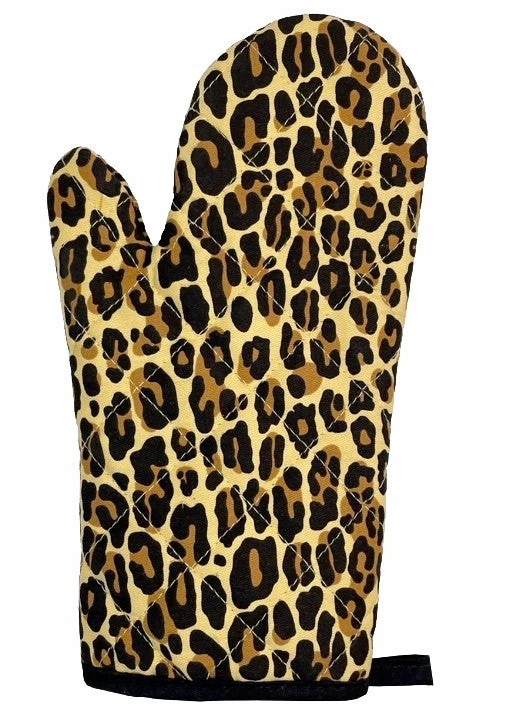 Sourpuss Leopard Print Oven Mitt Set 4 Sourpuss Leopard Print Oven Mitt Set