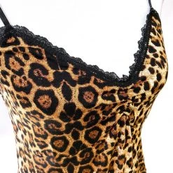 Sourpuss Leopard Print Slip Dress