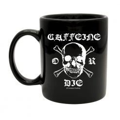 Sourpuss Caffeine Or Die Black Coffee Mug Housewares