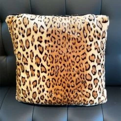 Sourpuss Leopard Velvet Pillow