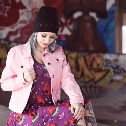 Sourpuss Baby Pink Essential Jacket