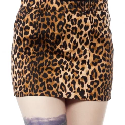 Sourpuss Leopard 5 Pocket Skirt